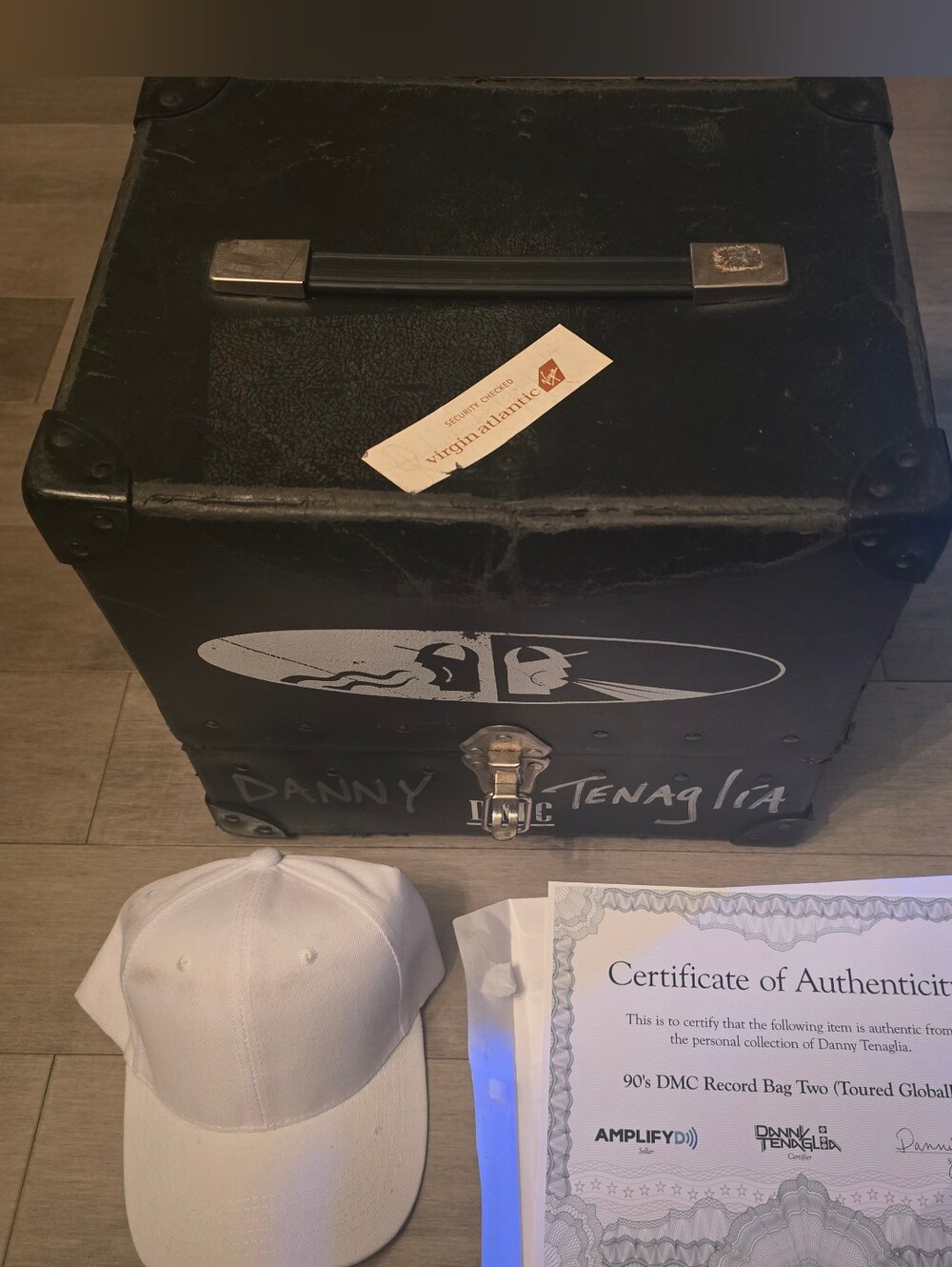 RARE Danny Tenaglia DMC 90’s record fligh case (toured globally) & Danny’s Hat